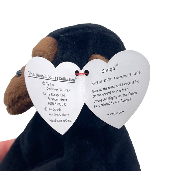 TY Beanie Baby Babies CONGO the Gorilla #4160 Vintage 90s RETIRED Stuffed Animal - Picture 6 of 9